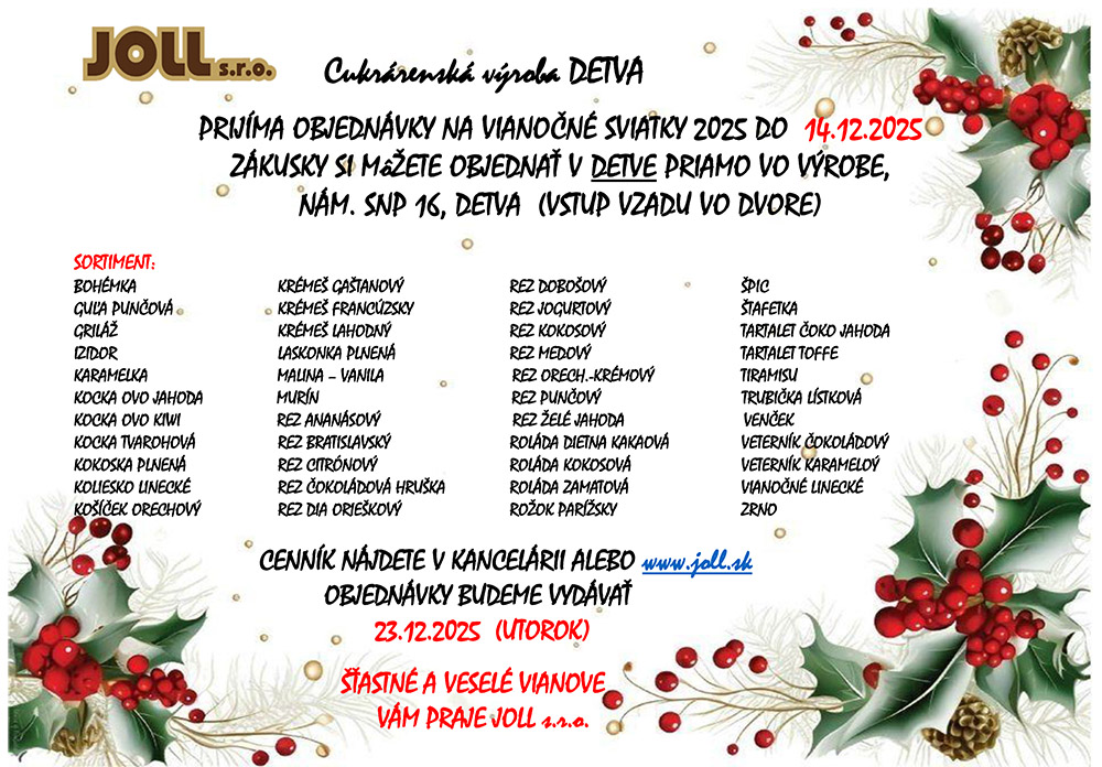 viamočné koláče joll detva